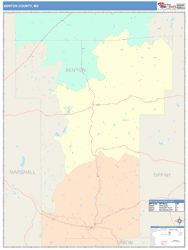 Benton County, MS Wall Map