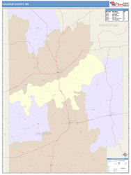 Calhoun County, MS Wall Map