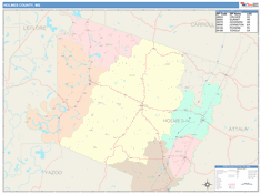 Holmes County, MS Wall Map