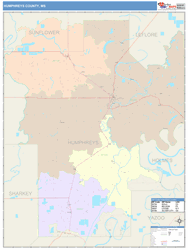 Humphreys County, MS Wall Map
