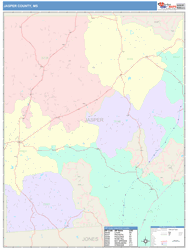 Jasper County, MS Wall Map