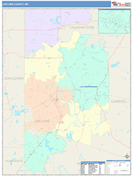 Leflore County, MS Wall Map