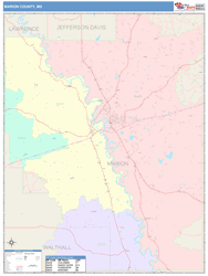 Marion County, MS Wall Map