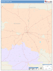 Neshoba County, MS Wall Map