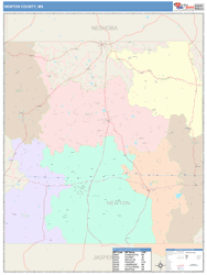Newton County, MS Wall Map