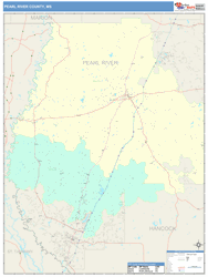 Pearl River County, MS Wall Map