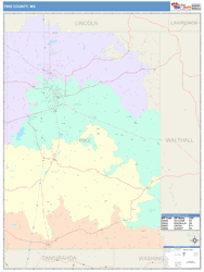 Pike County, MS Wall Map