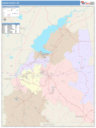 Rankin County, MS Wall Map