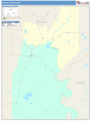Sharkey County, MS Wall Map