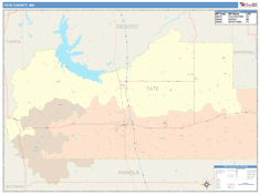 Tate County, MS Wall Map