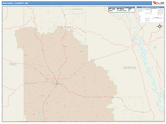 Walthall County, MS Wall Map