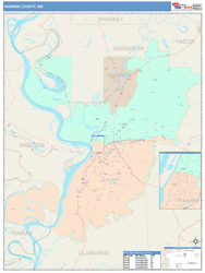 Warren County, MS Wall Map