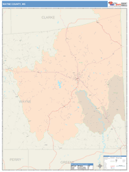 Wayne County, MS Wall Map