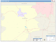 Webster County, MS Wall Map