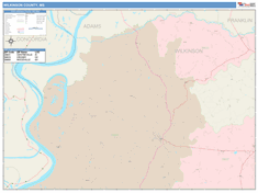 Wilkinson County, MS Wall Map