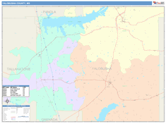 Yalobusha County, MS Wall Map