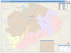 Yazoo County, MS Wall Map