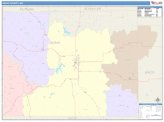 Adair County, MO Wall Map