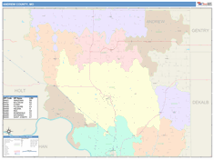 Andrew County, MO Wall Map