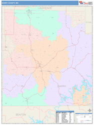 Barry County, MO Wall Map