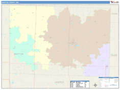 Barton County, MO Wall Map