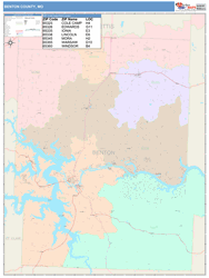 Benton County, MO Wall Map