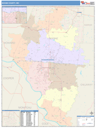 Boone County, MO Wall Map