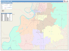 Buchanan County, MO Wall Map