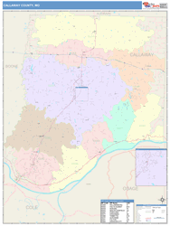 Callaway County, MO Wall Map