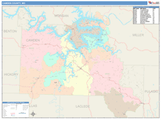 Camden County, MO Wall Map