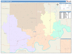 Carroll County, MO Wall Map