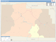 Carter County, MO Wall Map