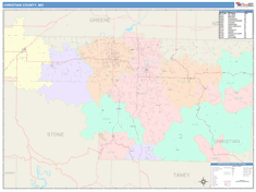 Christian County, MO Wall Map