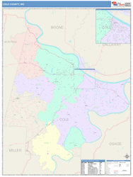 Cole County, MO Wall Map