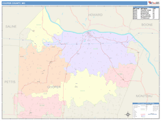 Cooper County, MO Wall Map