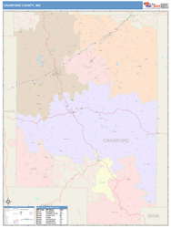 Crawford County, MO Wall Map