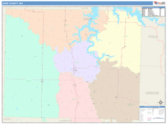 Dade County, MO Wall Map