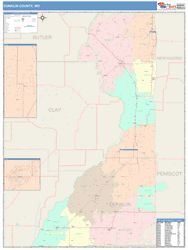 Dunklin County, MO Wall Map