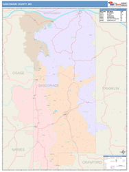 Gasconade County, MO Wall Map