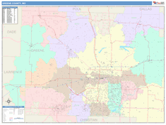 Greene County, MO Wall Map