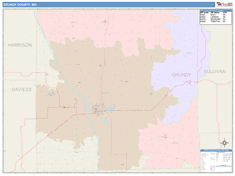 Grundy County, MO Wall Map