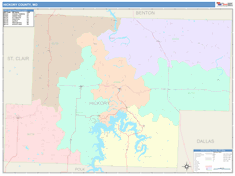 Hickory County, MO Wall Map