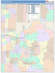 Jackson County, MO Wall Map