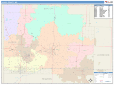 Jasper County, MO Wall Map