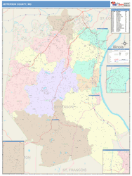 Jefferson County, MO Wall Map