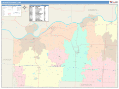 Lafayette County, MO Wall Map