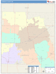 Lawrence County, MO Wall Map