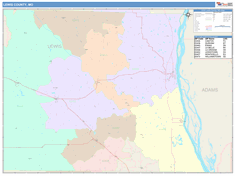 Lewis County, MO Wall Map