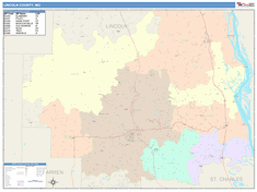 Lincoln County, MO Wall Map