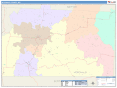 McDonald County, MO Wall Map